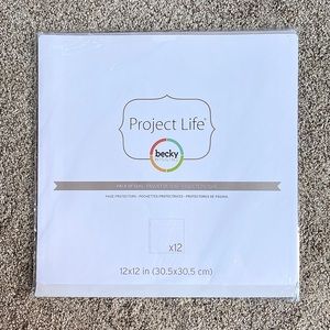 2 12 packs of 12”x12” clear page protectors